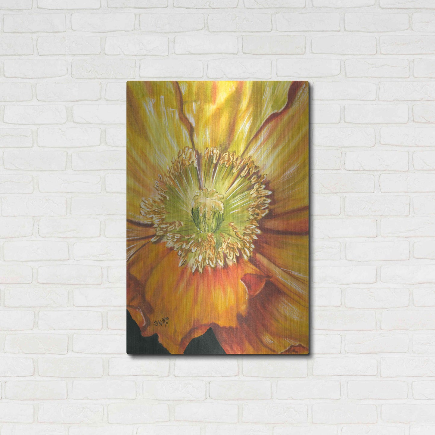 Luxe Metal Art 'Sunburst' by Barbara Keith, Metal Wall Art,24x36