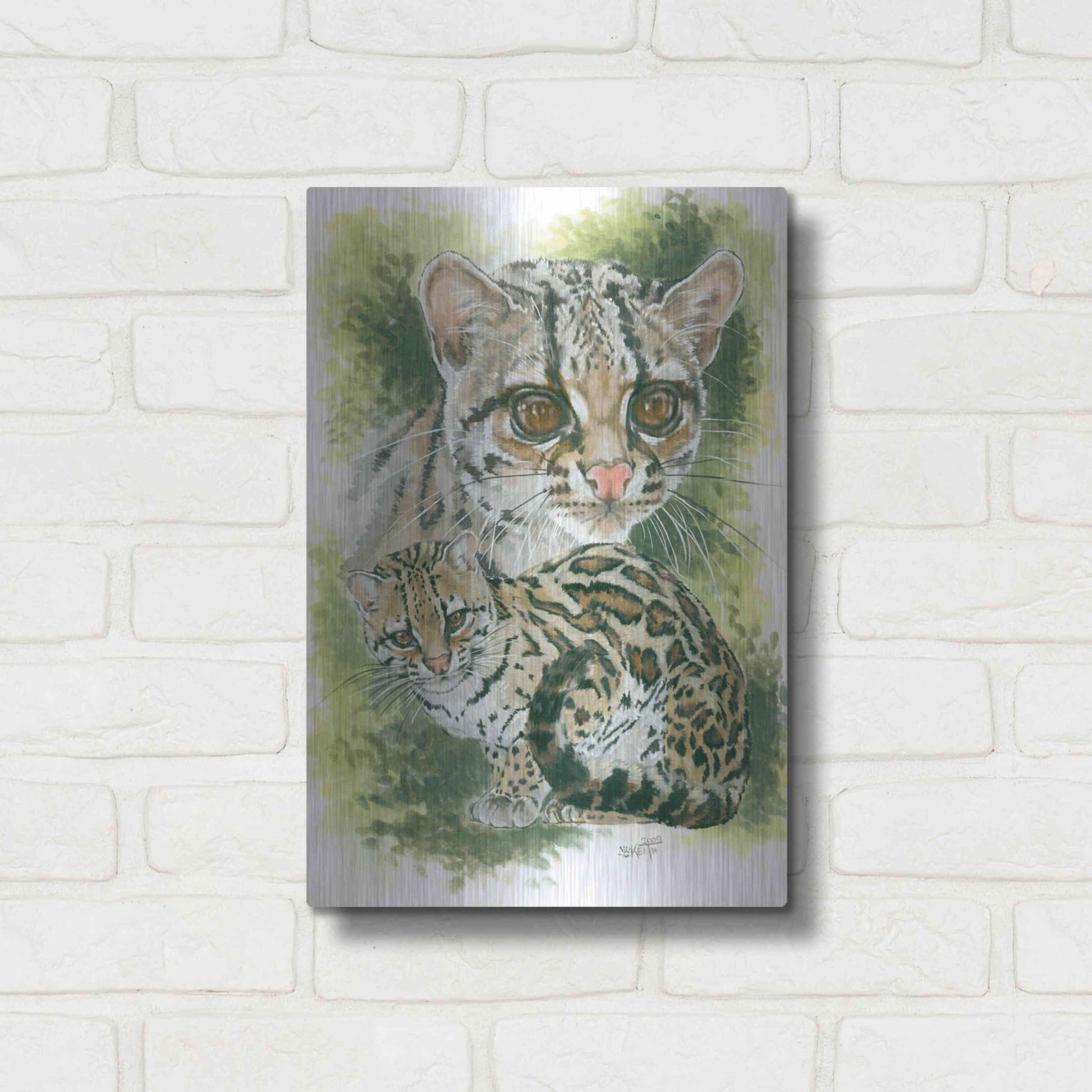 Luxe Metal Art 'Bantom' by Barbara Keith, Metal Wall Art,12x16