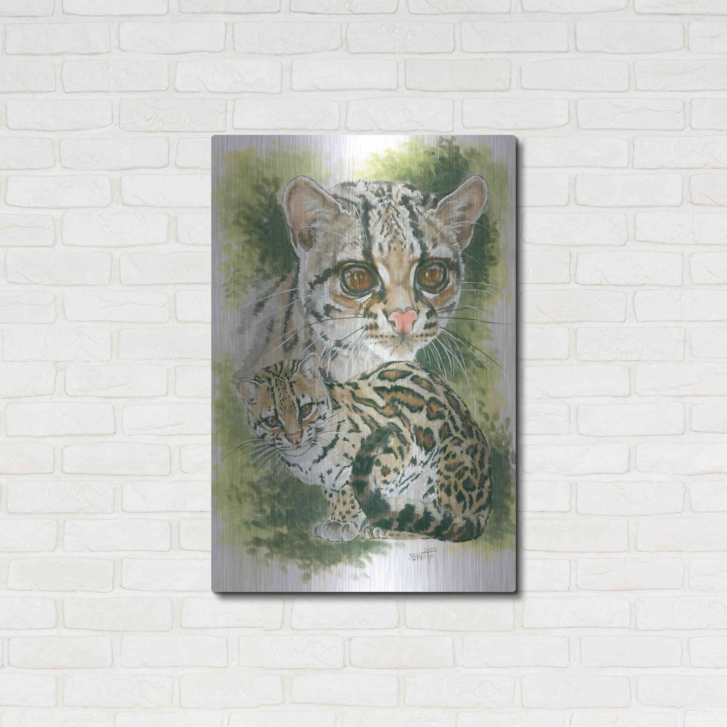 Luxe Metal Art 'Bantom' by Barbara Keith, Metal Wall Art,24x36