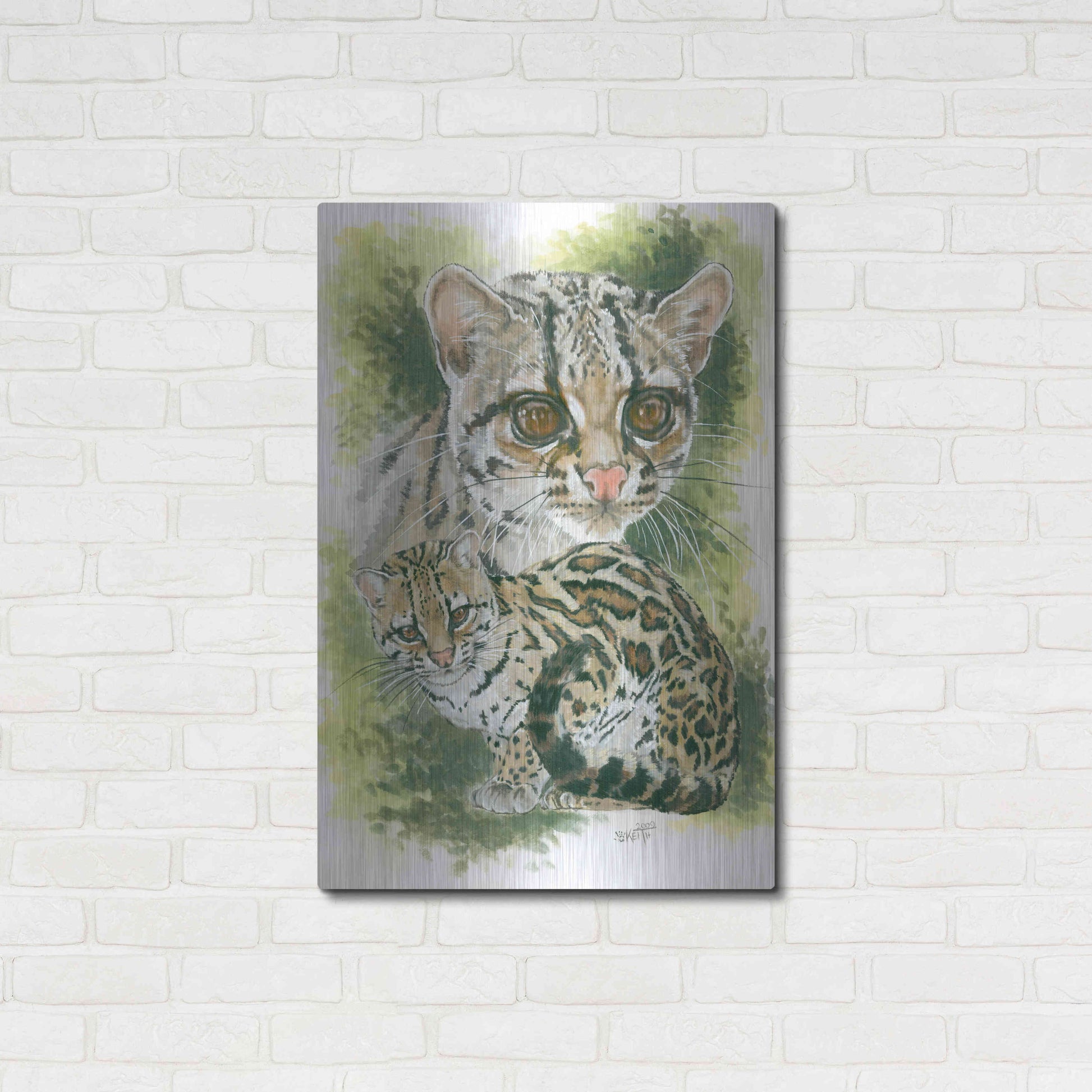 Luxe Metal Art 'Bantom' by Barbara Keith, Metal Wall Art,24x36