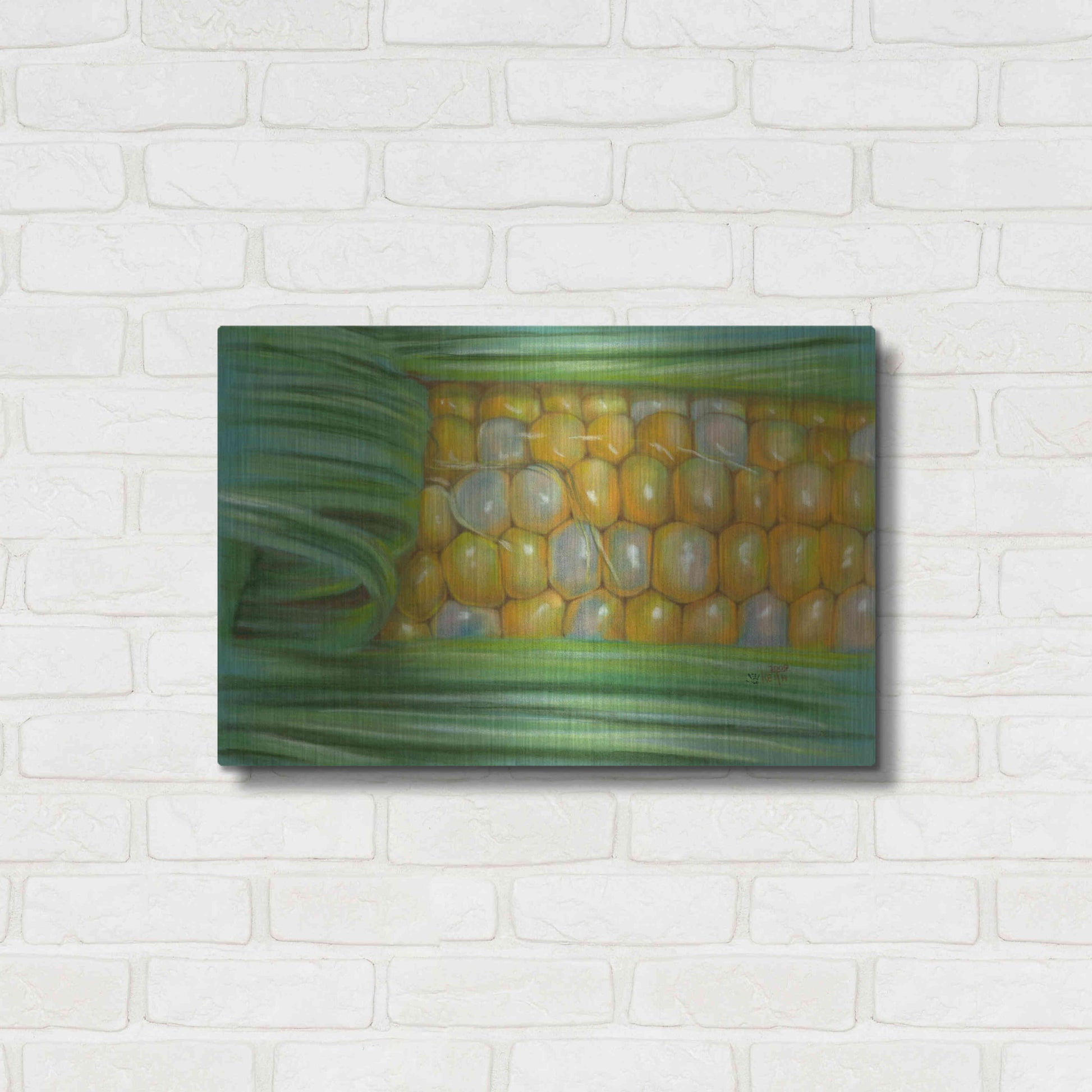Luxe Metal Art 'Bread & Butter' by Barbara Keith, Metal Wall Art,24x16