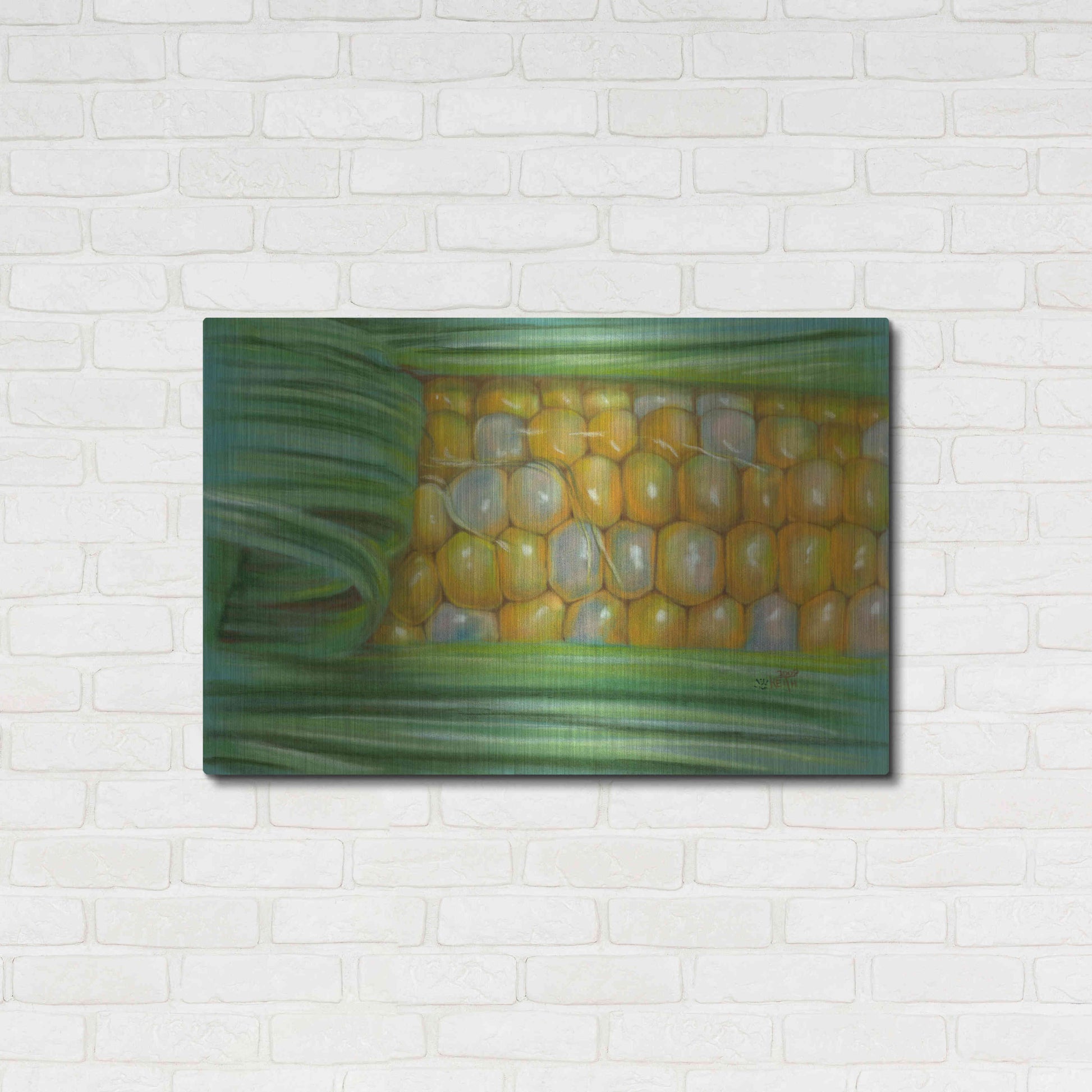 Luxe Metal Art 'Bread & Butter' by Barbara Keith, Metal Wall Art,36x24