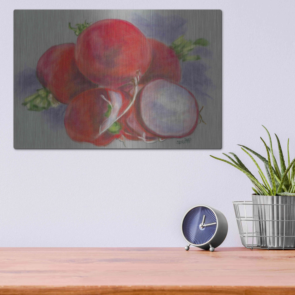 Luxe Metal Art 'Bunches' by Barbara Keith, Metal Wall Art,16x12