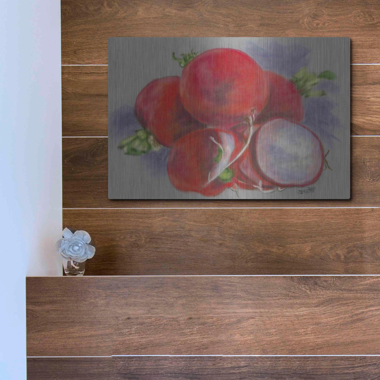 Luxe Metal Art 'Bunches' by Barbara Keith, Metal Wall Art,16x12