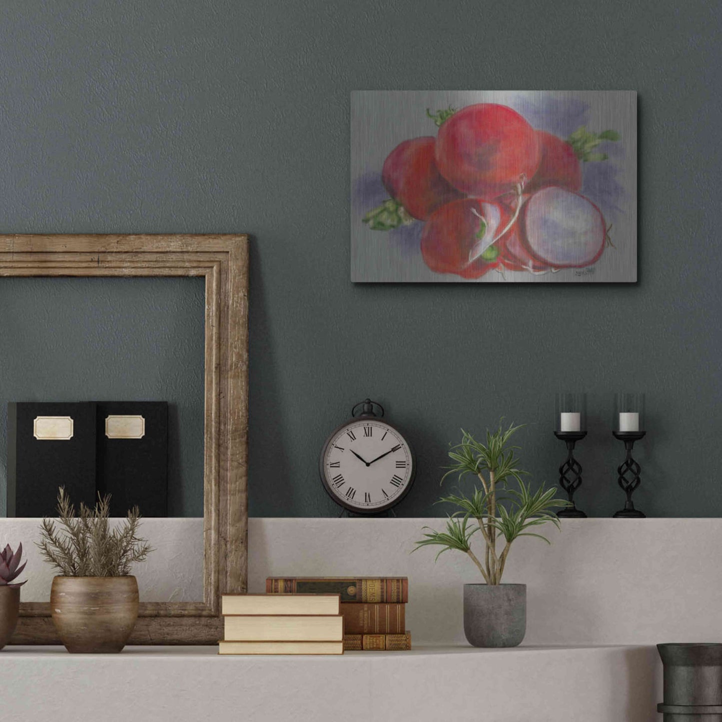 Luxe Metal Art 'Bunches' by Barbara Keith, Metal Wall Art,16x12