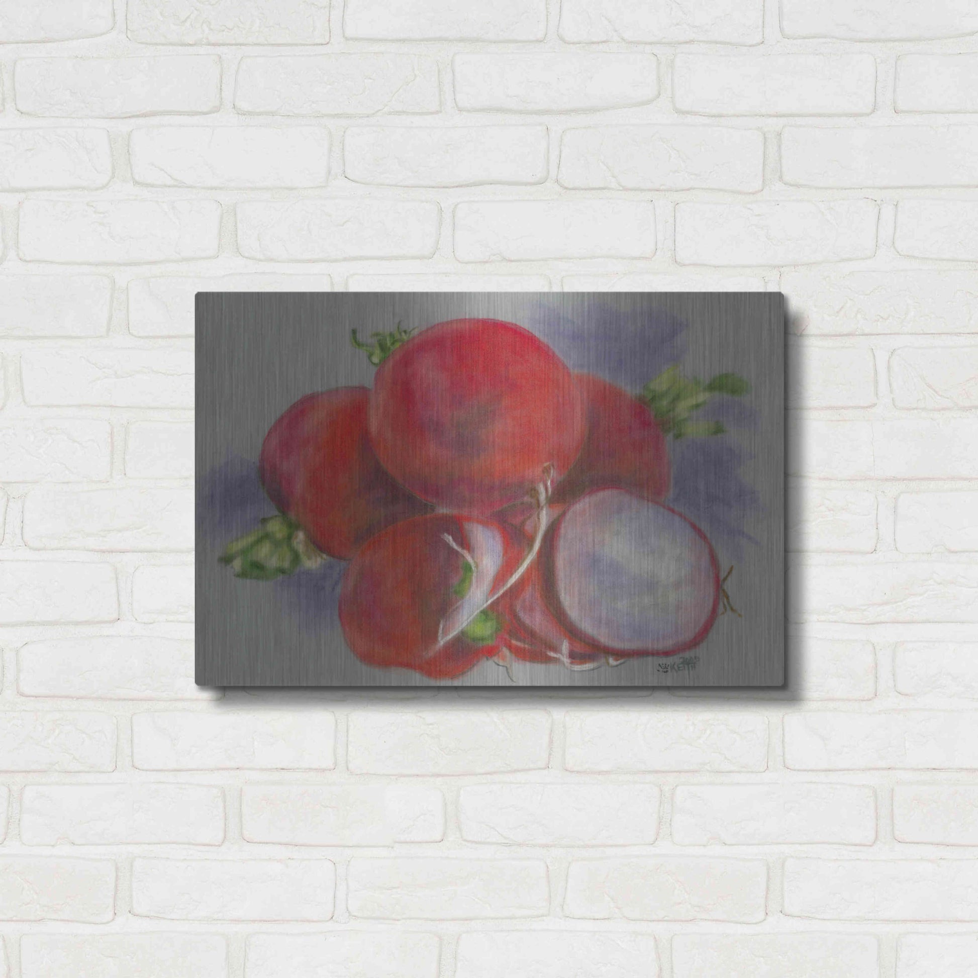 Luxe Metal Art 'Bunches' by Barbara Keith, Metal Wall Art,24x16