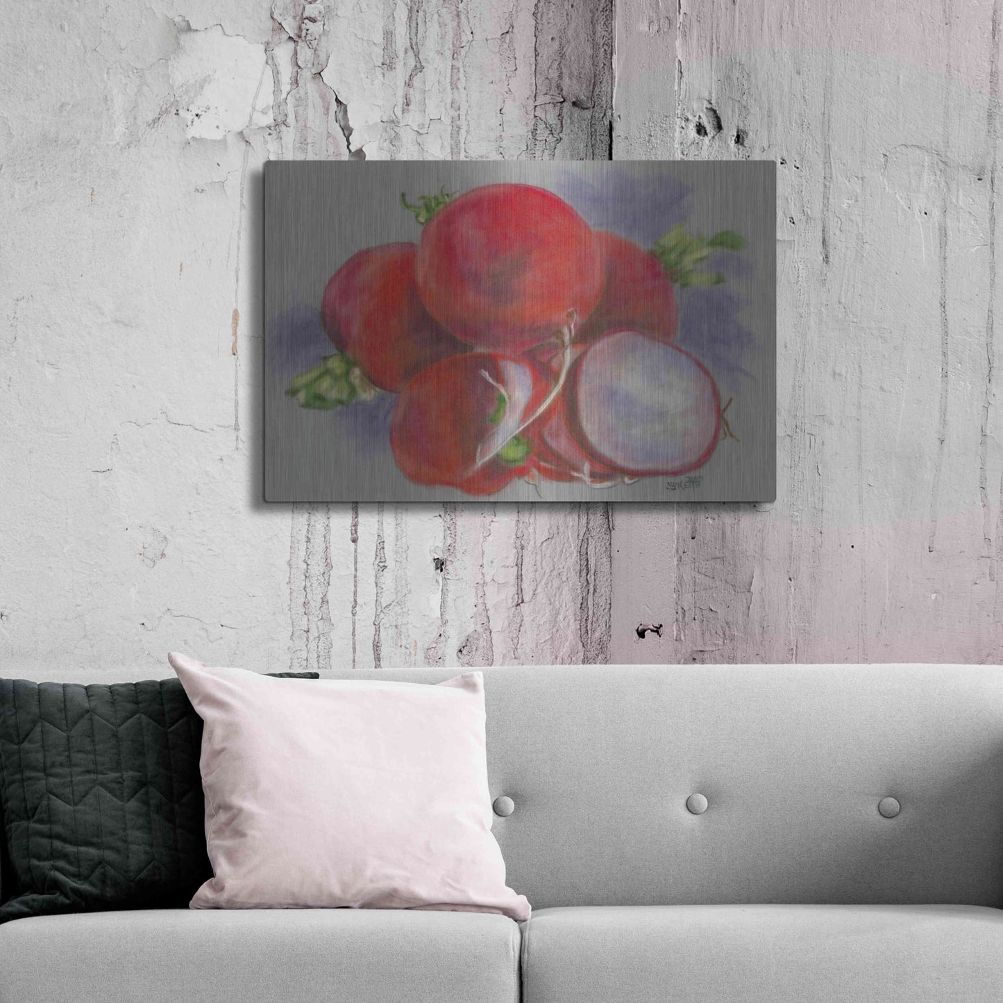 Luxe Metal Art 'Bunches' by Barbara Keith, Metal Wall Art,36x24