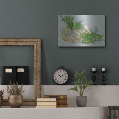 Luxe Metal Art 'Fennel' by Barbara Keith, Metal Wall Art,16x12