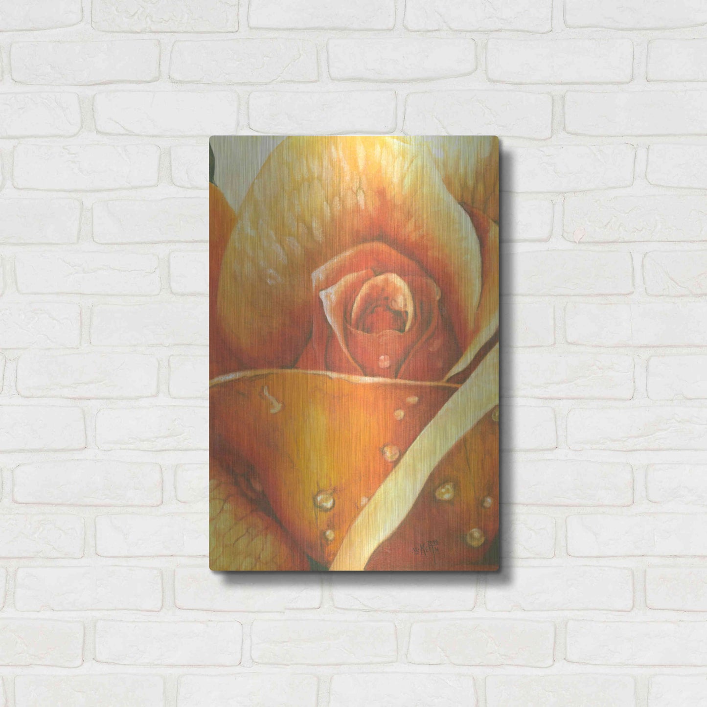 Luxe Metal Art 'Glimmer 2' by Barbara Keith, Metal Wall Art,16x24