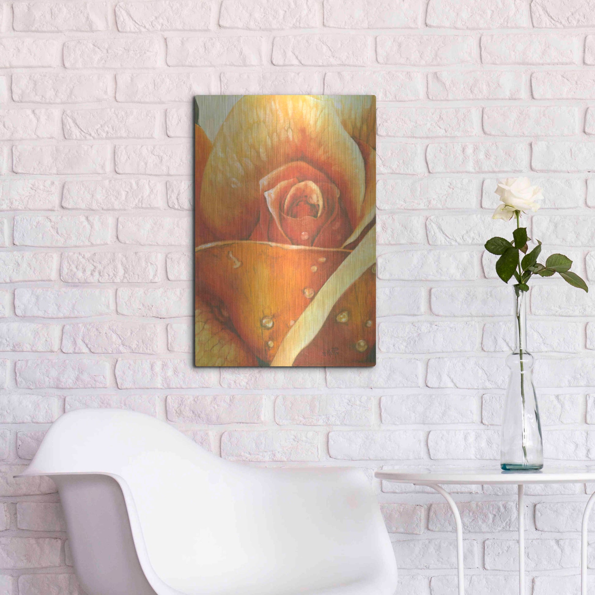 Luxe Metal Art 'Glimmer 2' by Barbara Keith, Metal Wall Art,16x24