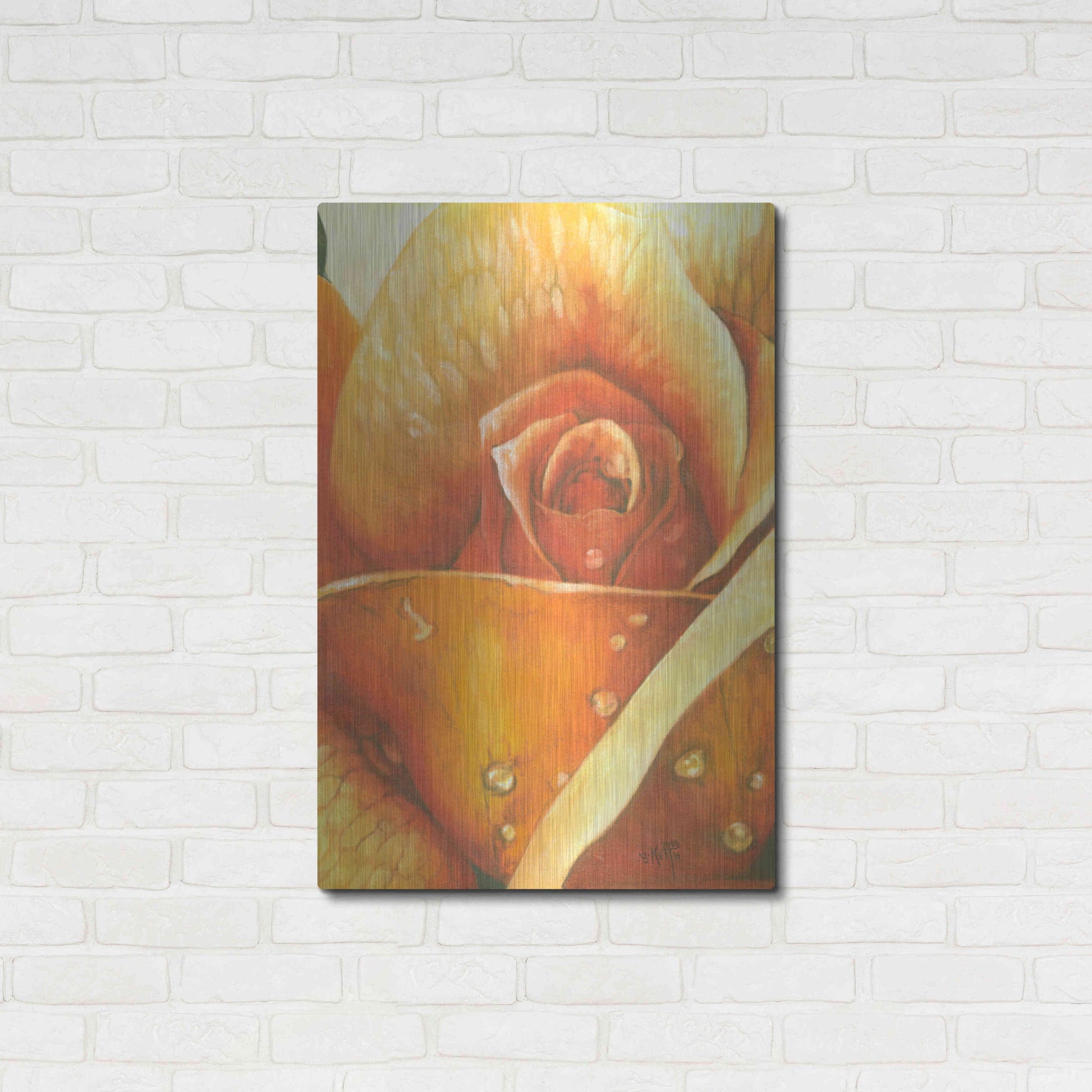 Luxe Metal Art 'Glimmer 2' by Barbara Keith, Metal Wall Art,24x36