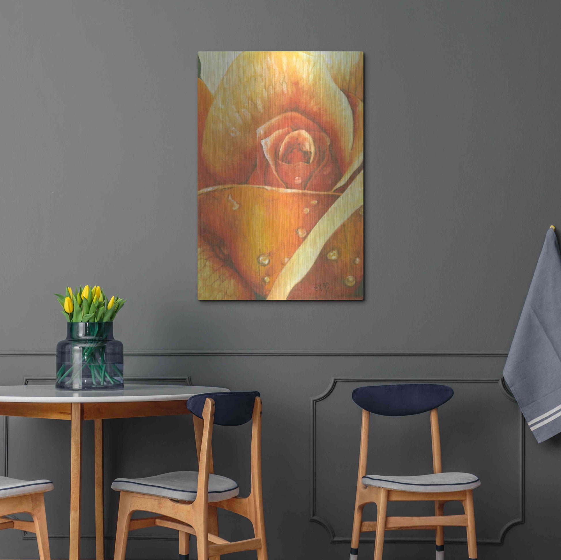 Luxe Metal Art 'Glimmer 2' by Barbara Keith, Metal Wall Art,24x36