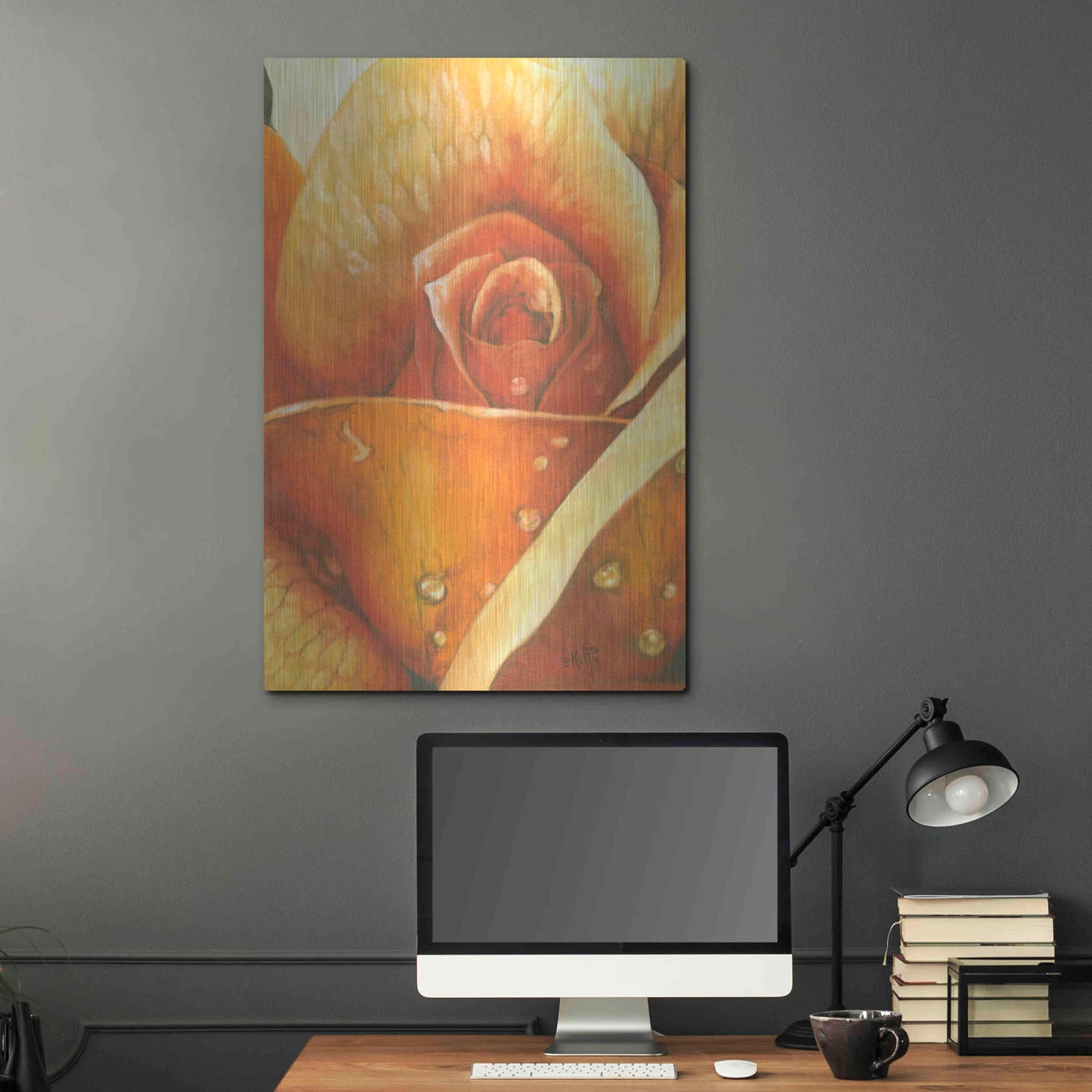 Luxe Metal Art 'Glimmer 2' by Barbara Keith, Metal Wall Art,24x36