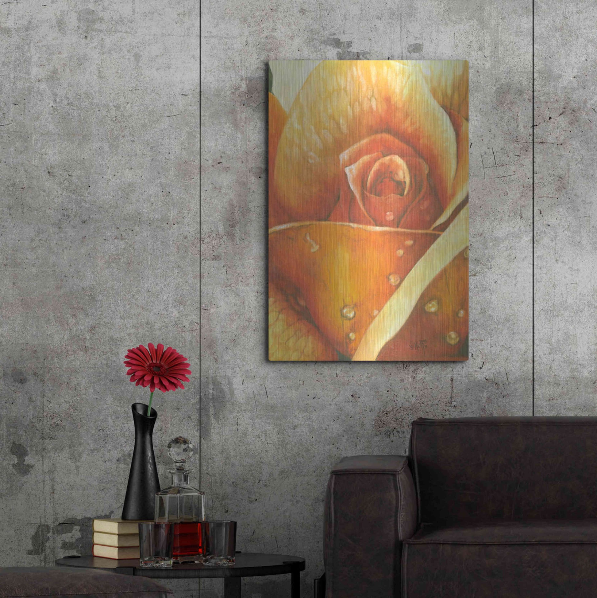 Luxe Metal Art 'Glimmer 2' by Barbara Keith, Metal Wall Art,24x36