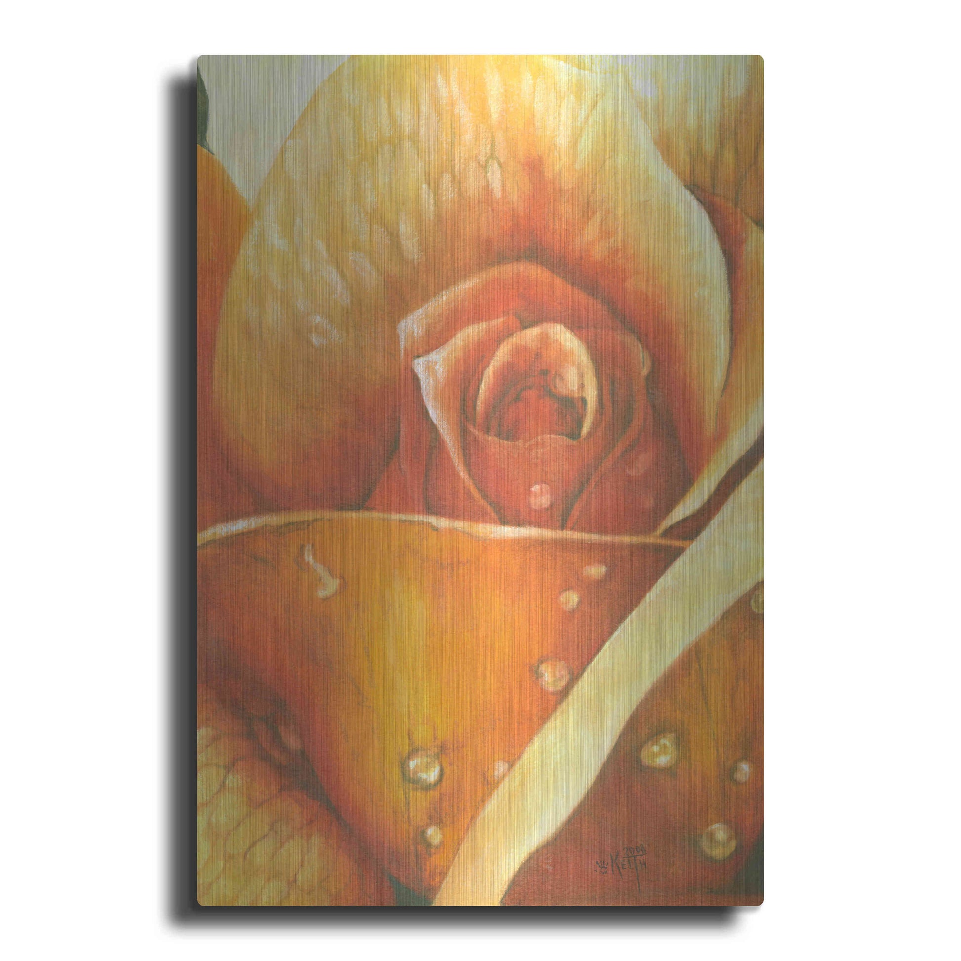 Luxe Metal Art 'Glimmer 2' by Barbara Keith, Metal Wall Art