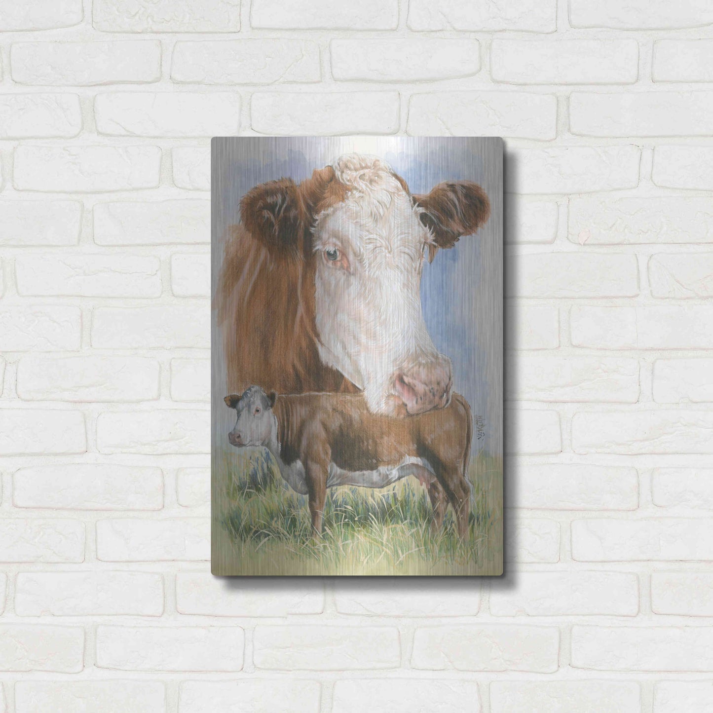 Luxe Metal Art 'Hereford' by Barbara Keith, Metal Wall Art,16x24