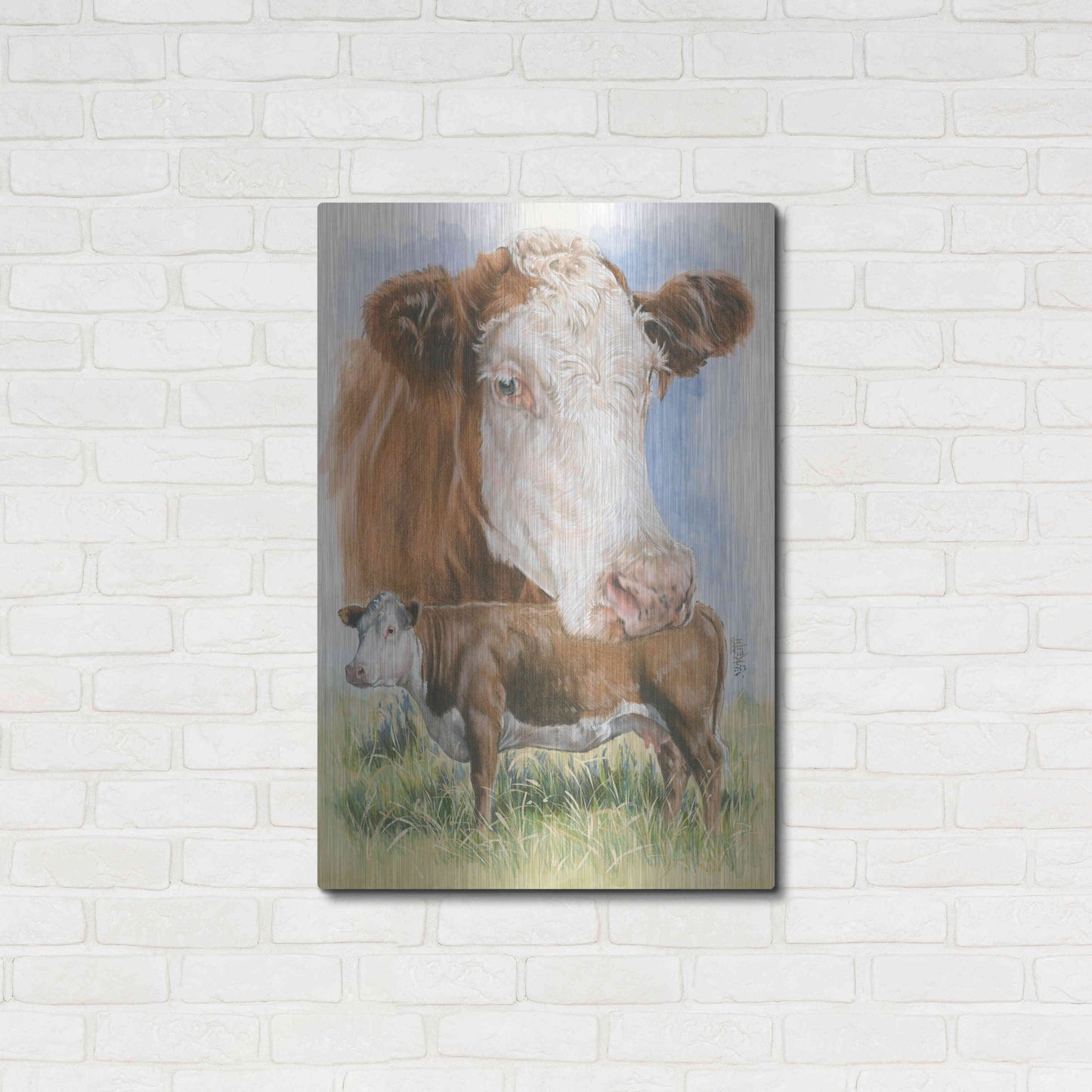 Luxe Metal Art 'Hereford' by Barbara Keith, Metal Wall Art,24x36