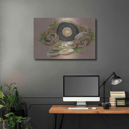 Luxe Metal Art 'Mushrooms' by Barbara Keith, Metal Wall Art,36x24
