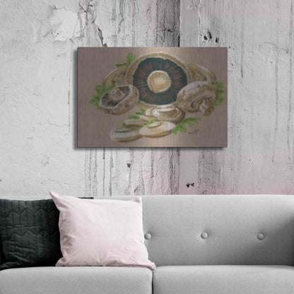 Luxe Metal Art 'Mushrooms' by Barbara Keith, Metal Wall Art,36x24