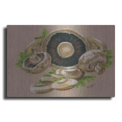 Luxe Metal Art 'Mushrooms' by Barbara Keith, Metal Wall Art