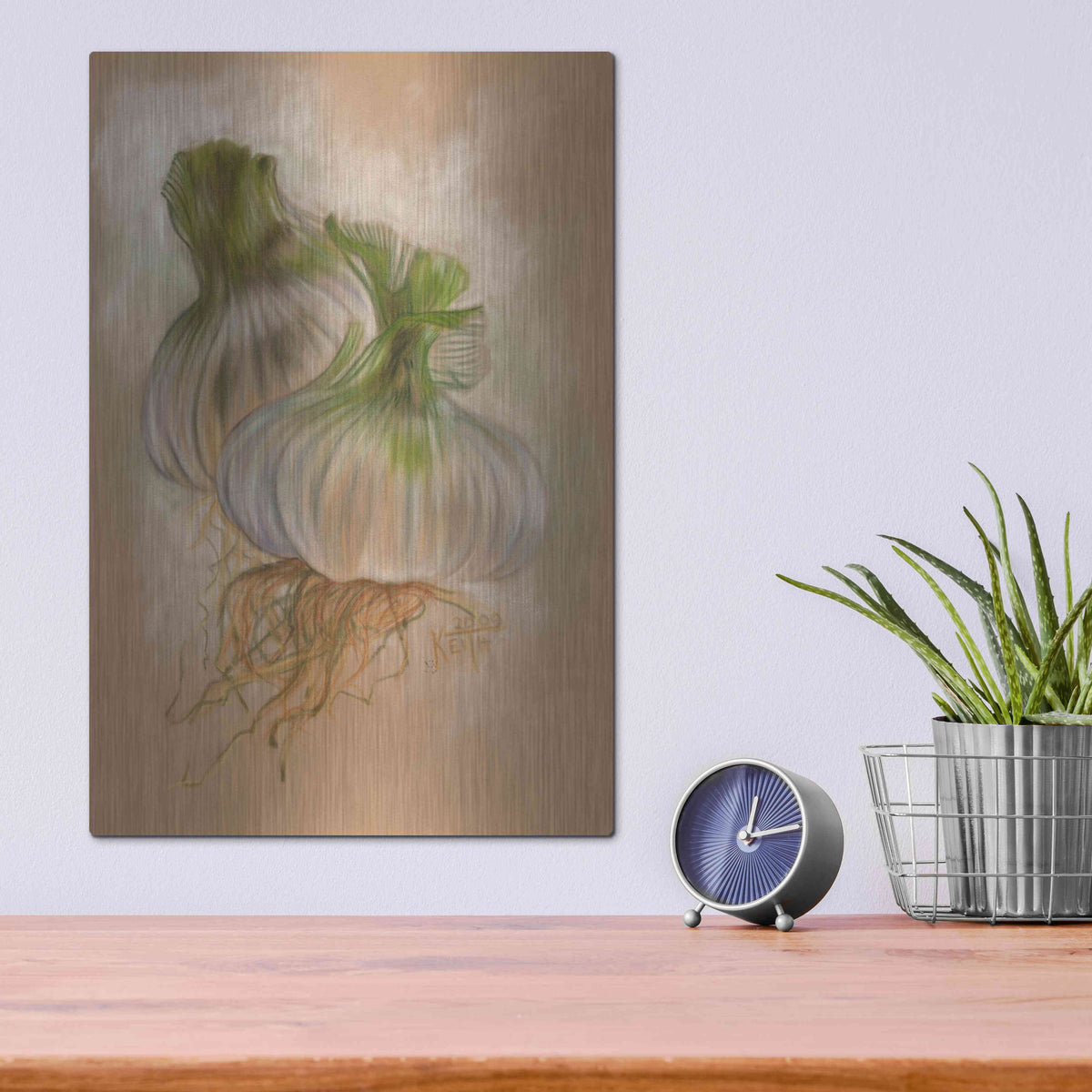 Luxe Metal Art 'Pequant' by Barbara Keith, Metal Wall Art,12x16