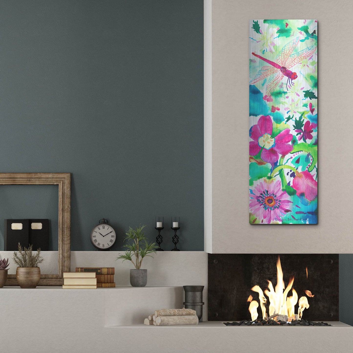 Luxe Metal Art 'Euphoric Release' by Carissa Luminess, Metal Wall Art,16x48