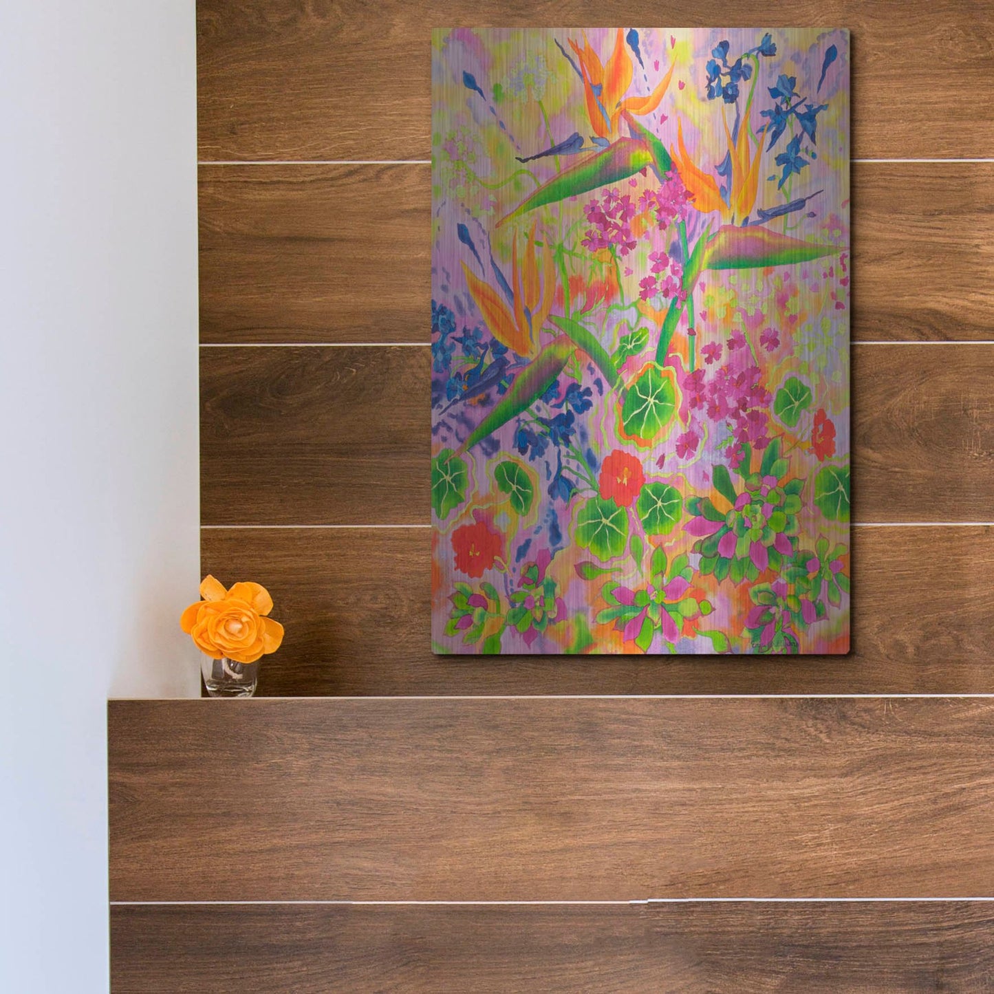 Luxe Metal Art 'Love Light' by Carissa Luminess, Metal Wall Art,12x16