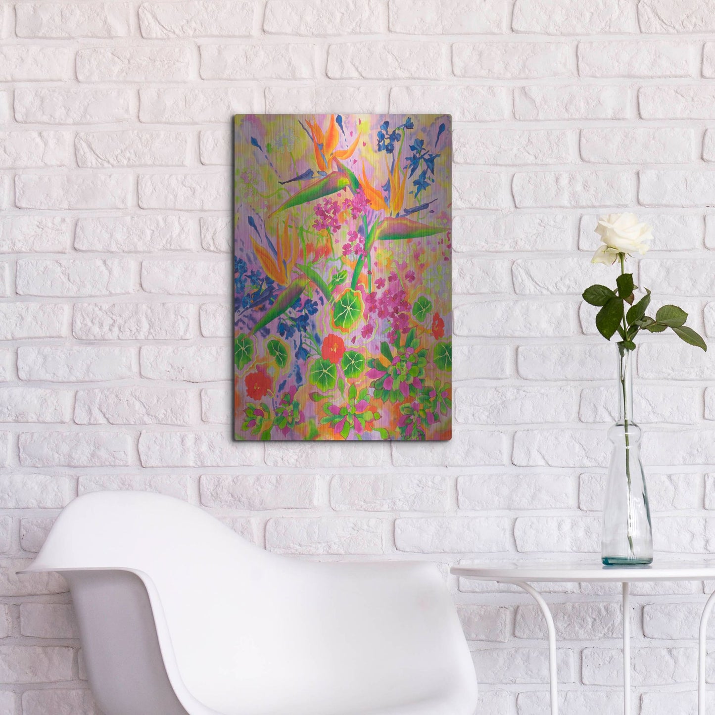 Luxe Metal Art 'Love Light' by Carissa Luminess, Metal Wall Art,16x24