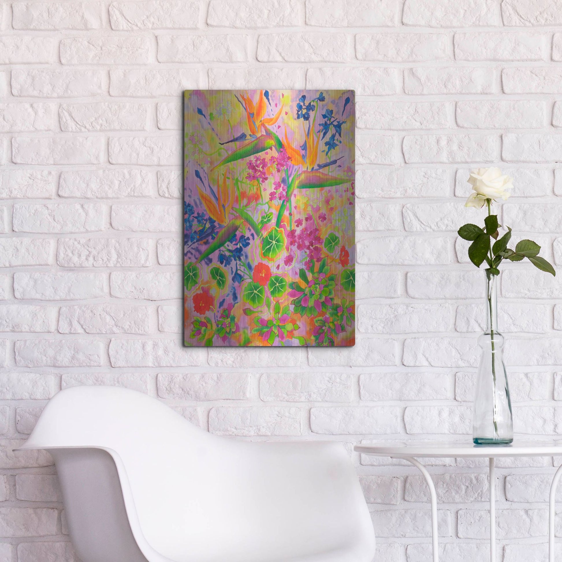 Luxe Metal Art 'Love Light' by Carissa Luminess, Metal Wall Art,16x24