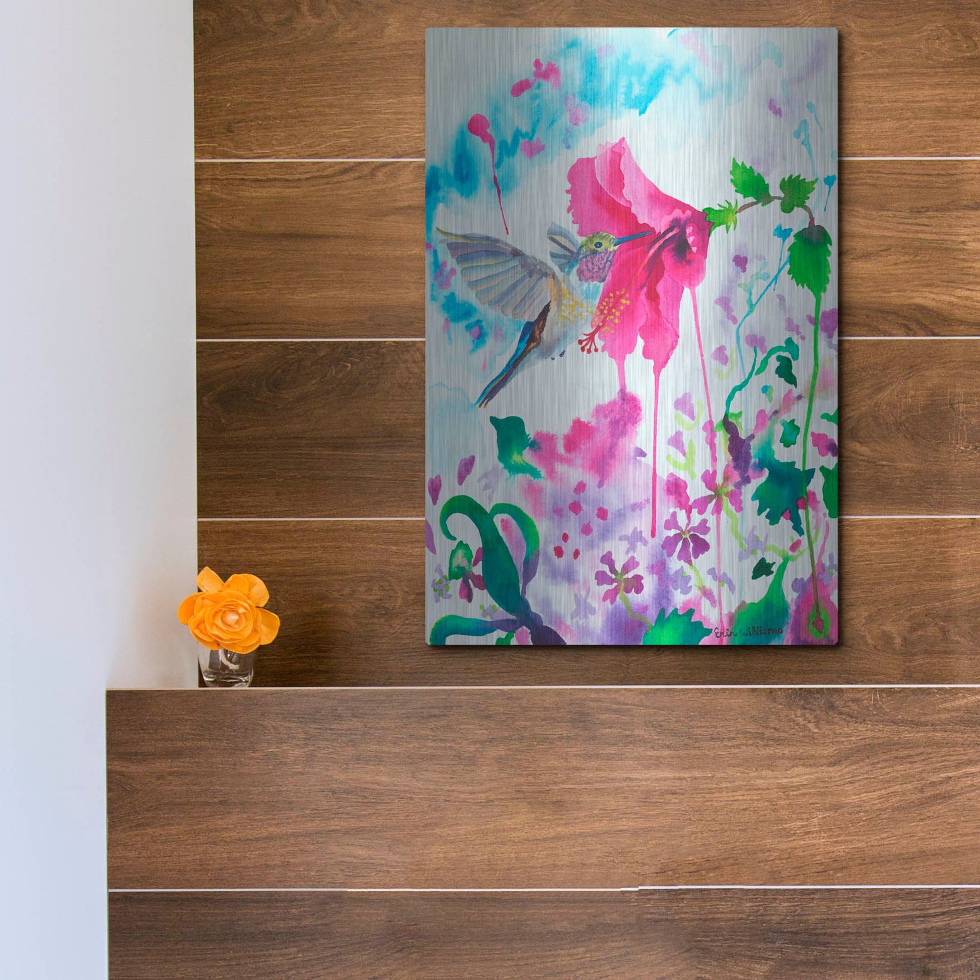 Luxe Metal Art 'Opening To Grace' by Carissa Luminess, Metal Wall Art,12x16