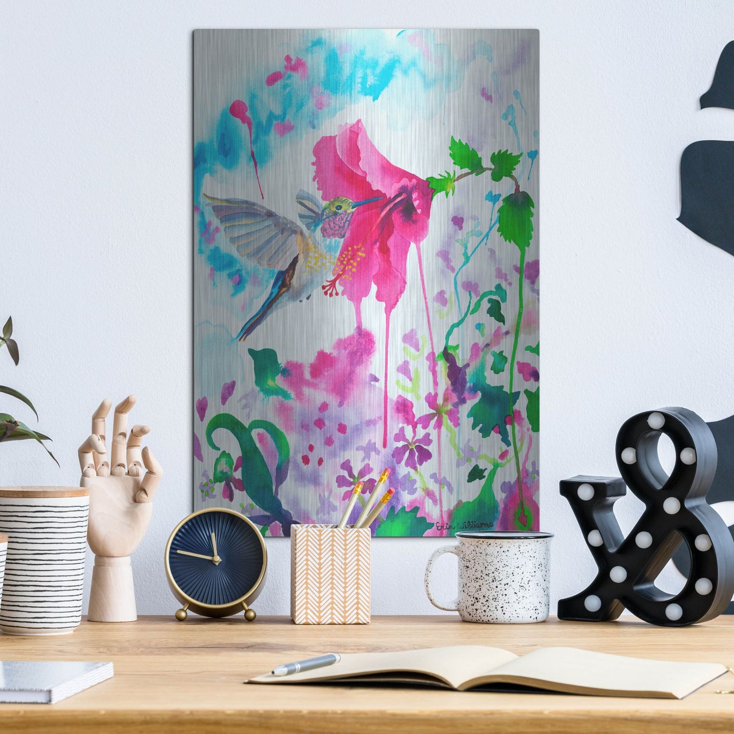 Luxe Metal Art 'Opening To Grace' by Carissa Luminess, Metal Wall Art,12x16