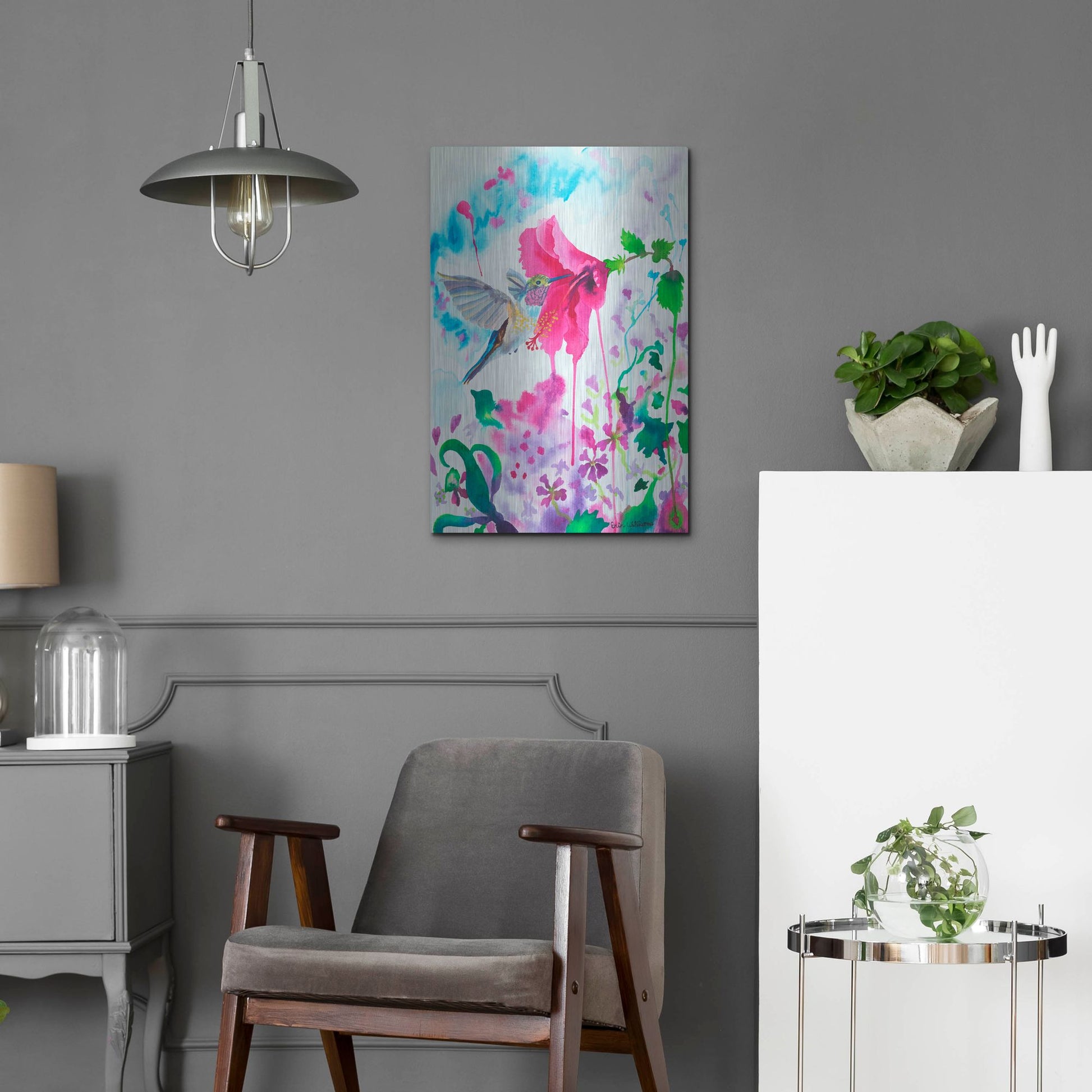 Luxe Metal Art 'Opening To Grace' by Carissa Luminess, Metal Wall Art,16x24