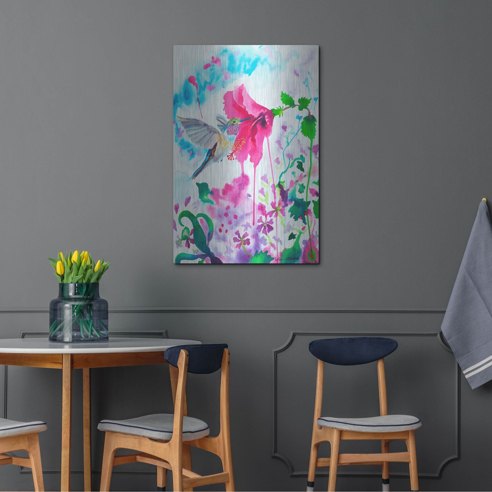 Luxe Metal Art 'Opening To Grace' by Carissa Luminess, Metal Wall Art,24x36