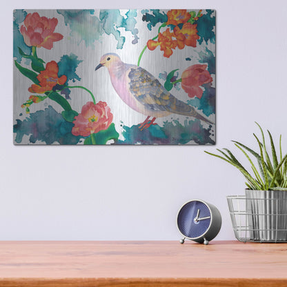 Luxe Metal Art 'Peace Dove' by Carissa Luminess, Metal Wall Art,16x12