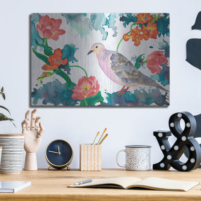 Luxe Metal Art 'Peace Dove' by Carissa Luminess, Metal Wall Art,16x12