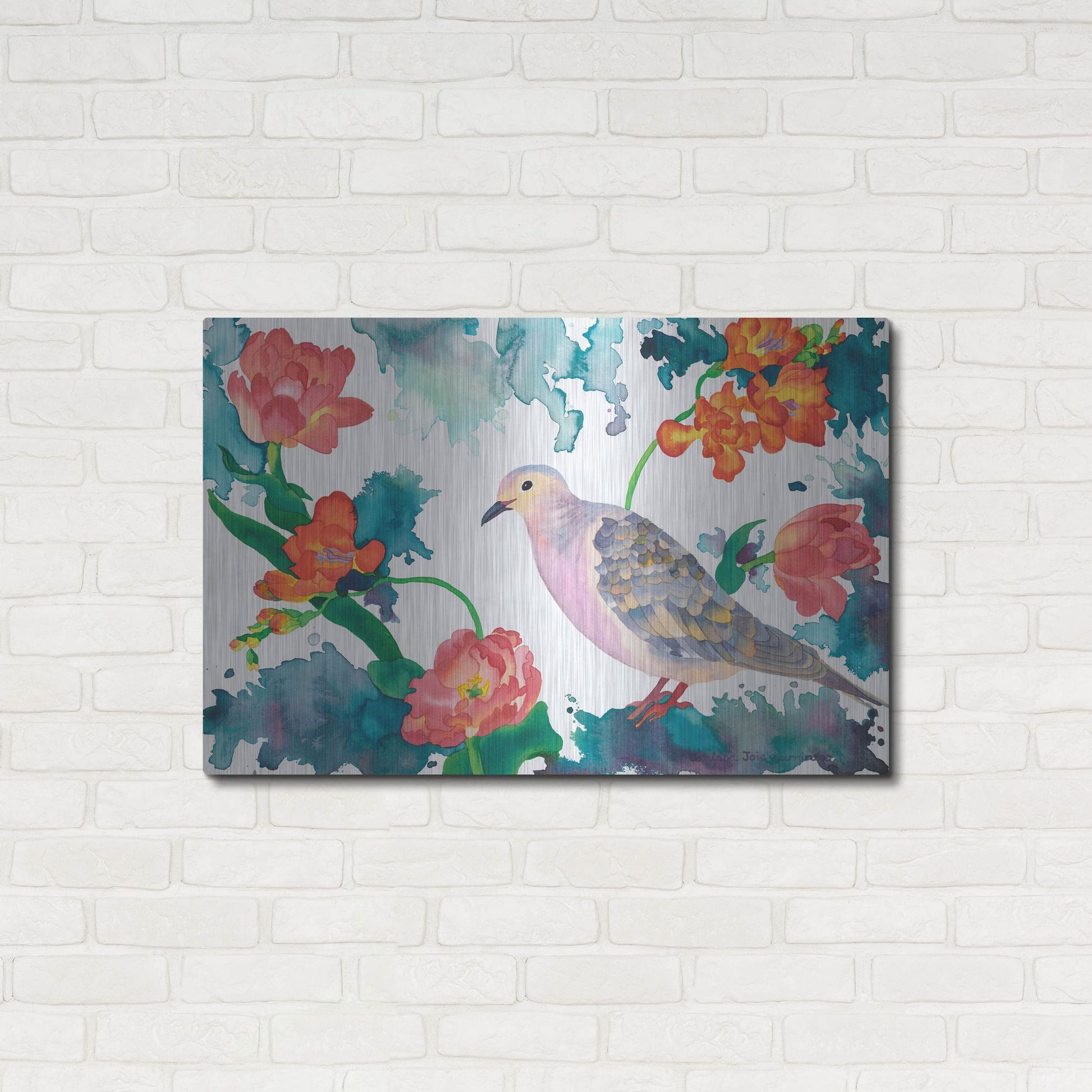 Luxe Metal Art 'Peace Dove' by Carissa Luminess, Metal Wall Art,36x24