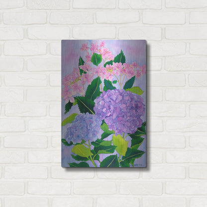 Luxe Metal Art 'Hydrangea Wonder' by Carissa Luminess, Metal Wall Art,16x24