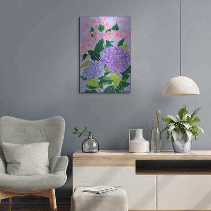 Luxe Metal Art 'Hydrangea Wonder' by Carissa Luminess, Metal Wall Art,16x24