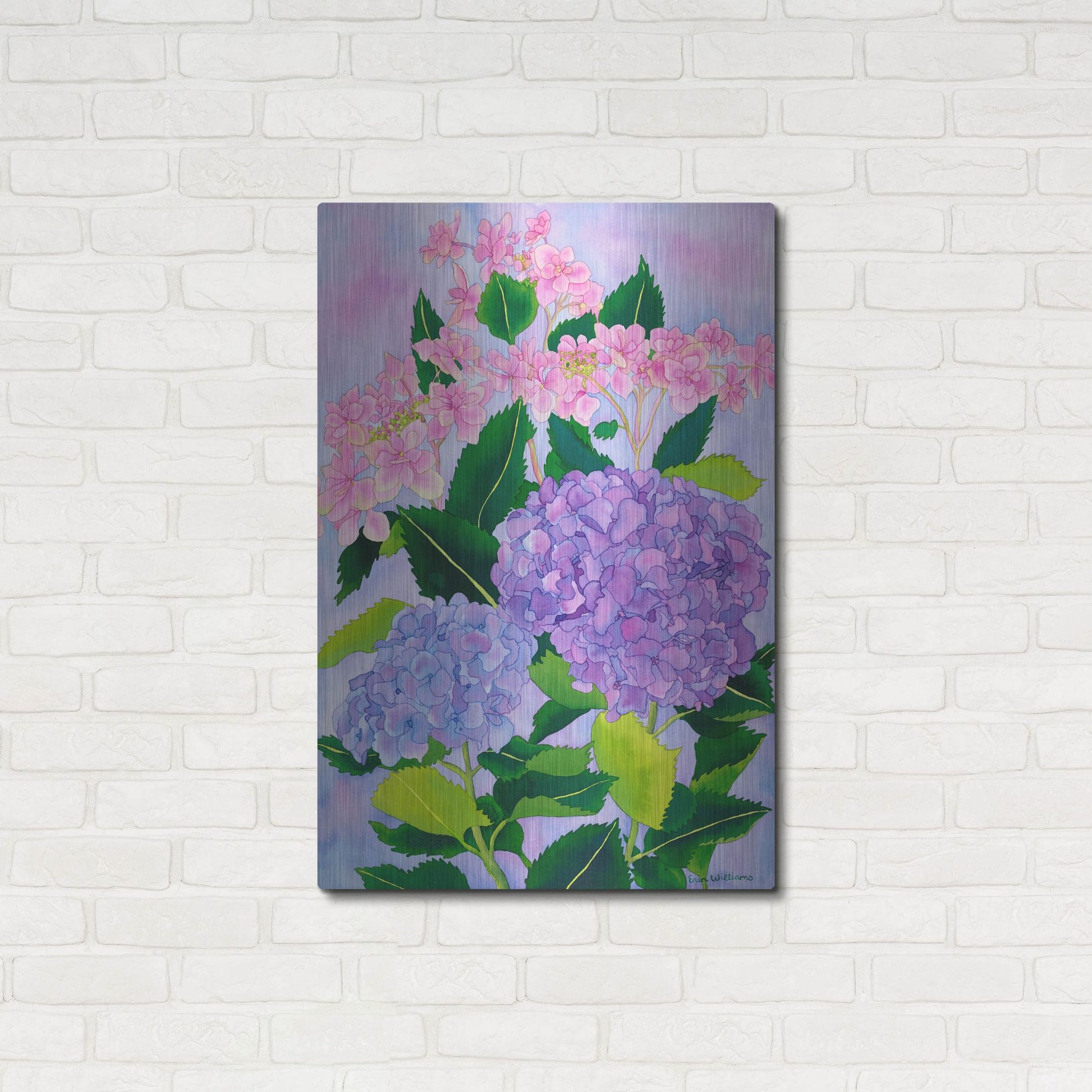 Luxe Metal Art 'Hydrangea Wonder' by Carissa Luminess, Metal Wall Art,24x36