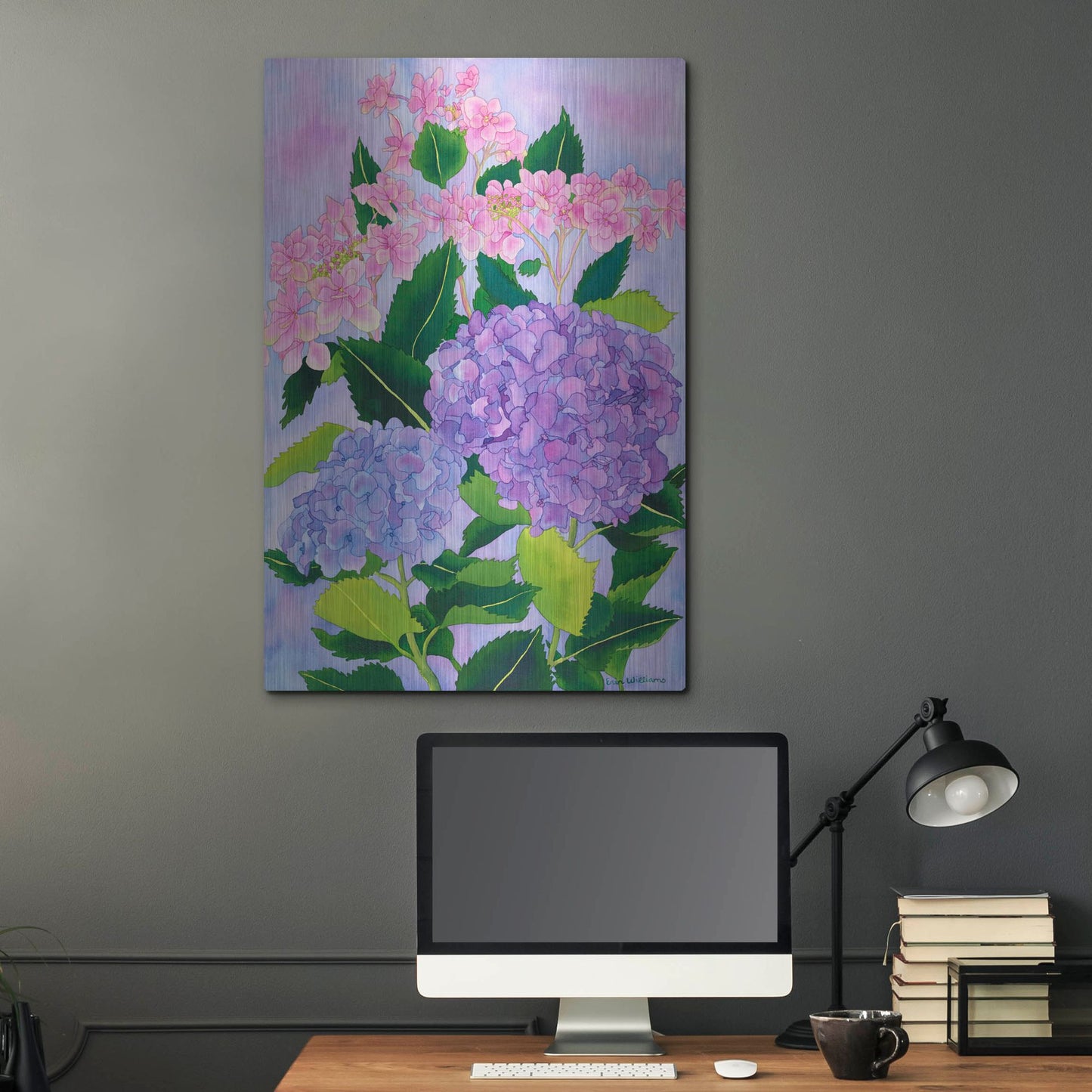 Luxe Metal Art 'Hydrangea Wonder' by Carissa Luminess, Metal Wall Art,24x36