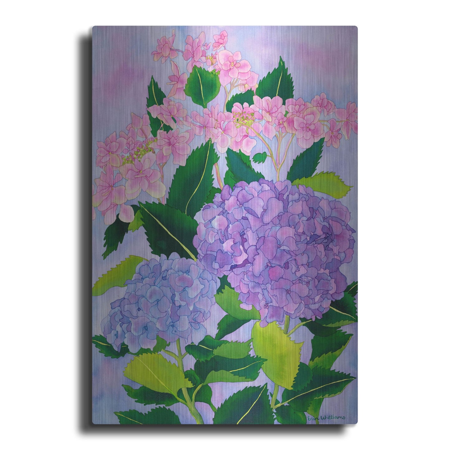 Luxe Metal Art 'Hydrangea Wonder' by Carissa Luminess, Metal Wall Art