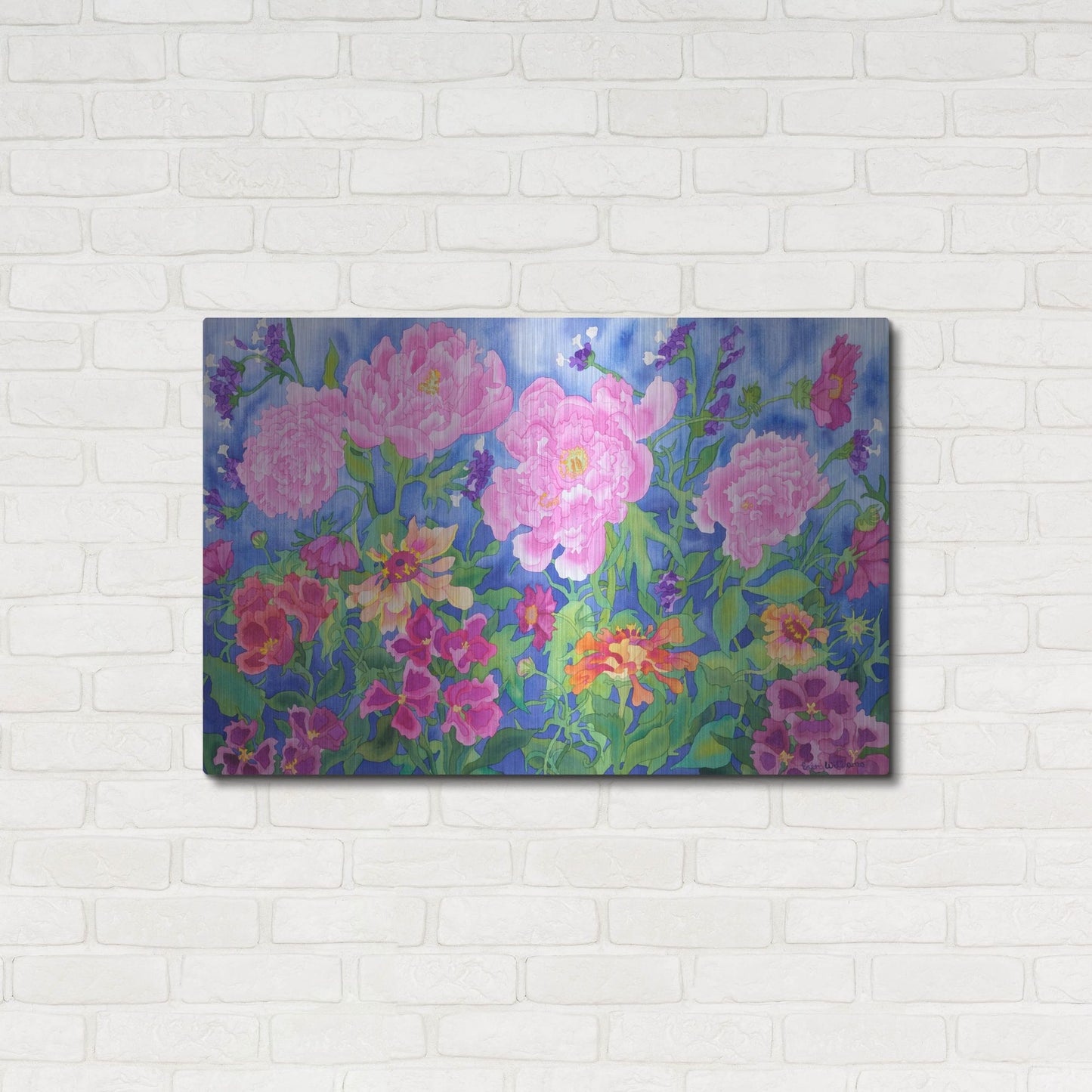 Luxe Metal Art 'Peony Magic' by Carissa Luminess, Metal Wall Art,36x24