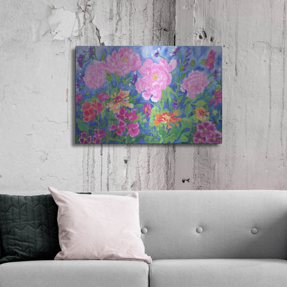 Luxe Metal Art 'Peony Magic' by Carissa Luminess, Metal Wall Art,36x24