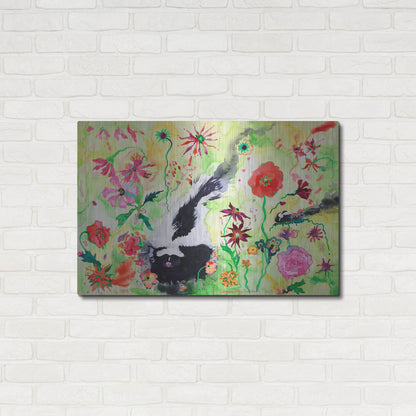Luxe Metal Art 'Skunk' by Carissa Luminess, Metal Wall Art,36x24