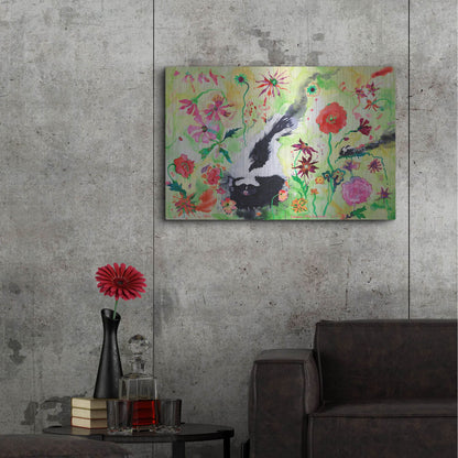 Luxe Metal Art 'Skunk' by Carissa Luminess, Metal Wall Art,36x24