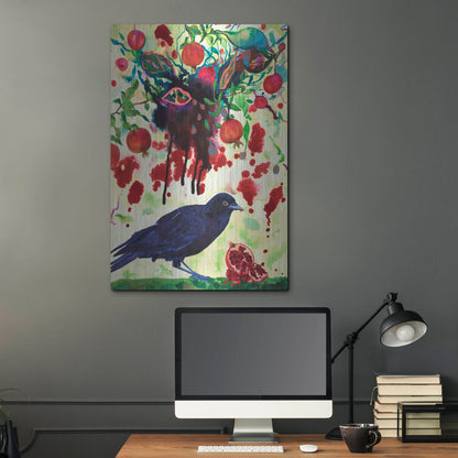 Luxe Metal Art 'Crow' by Carissa Luminess, Metal Wall Art,24x36