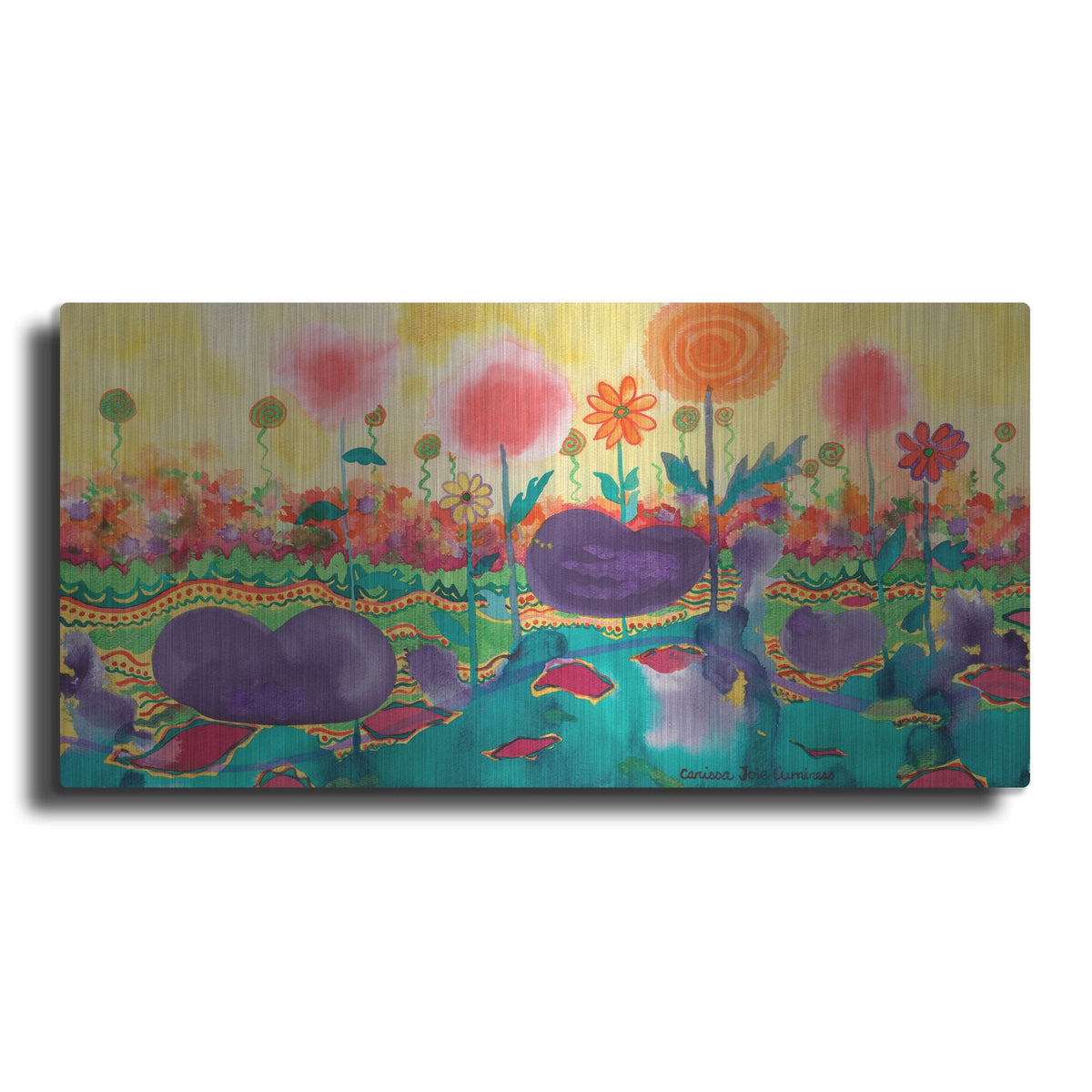 Luxe Metal Art 'The Field' by Carissa Luminess, Metal Wall Art
