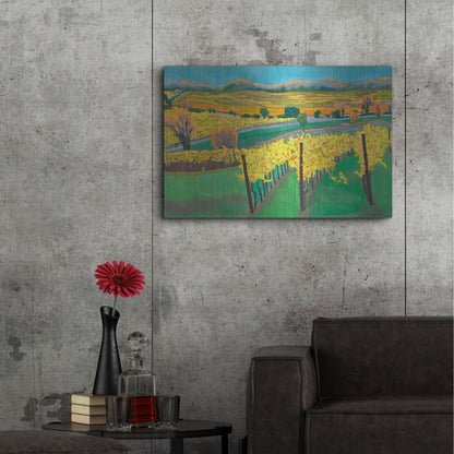 Luxe Metal Art 'Autumn Vineyard' by Carissa Luminess, Metal Wall Art,36x24