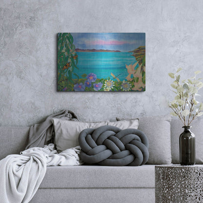 Luxe Metal Art 'Merrie?s Seascape' by Carissa Luminess, Metal Wall Art,36x24