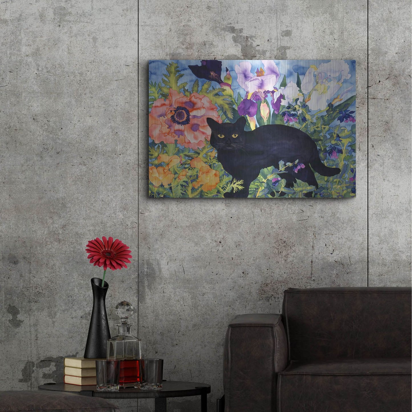 Luxe Metal Art 'Black Cat Magic' by Carissa Luminess, Metal Wall Art,36x24